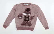 Beck & Hersey Damen Pullover Sweatshirt rot Grafik S