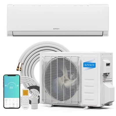 12000 BTU 115V Mini Split AC with Heat Pump & 16Ft Kit - 21 SEER2