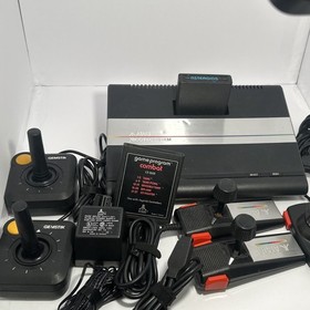 Atari 7800 ProSystem Black Silver Console w/ Joystick Paddle Controllers & Games