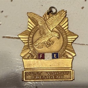 Fraternal Order of Eagles FOE Past Worthy President Medal Pendant Charm