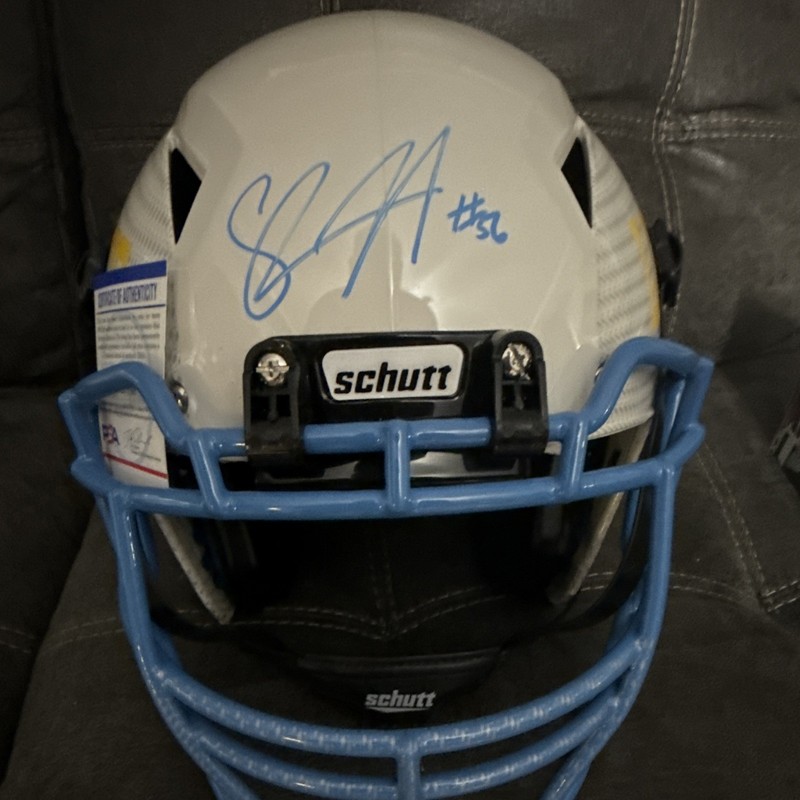 Shawne MerrimanLos Angeles Chargers Signed Football Helmet Original PSA/DNA COA