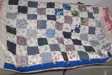 Vtg 90s Handmade Quilt Cottagecore Granny core 73"x90" Twin Throw