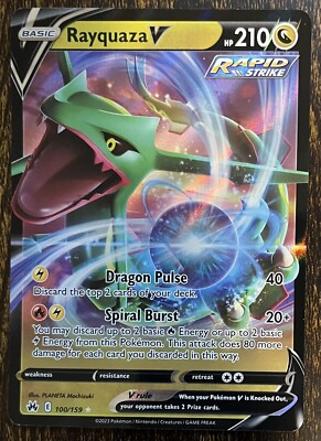 Rayquaza V 100/159 Crown Zenith Ultra Rare Pokémon TCG NM/Mint