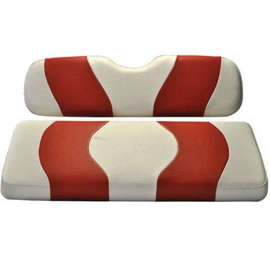 Madjax Wave White/Red Two-Tone E-Z-GO TXT (Front Seat Covers