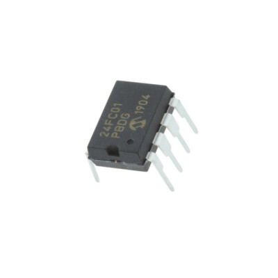 2X 24FC01-I/P EEPROM Speicher I2C 128x8bit 1,7-5,5V 1MHz DIP8 serielle MICROCHIP