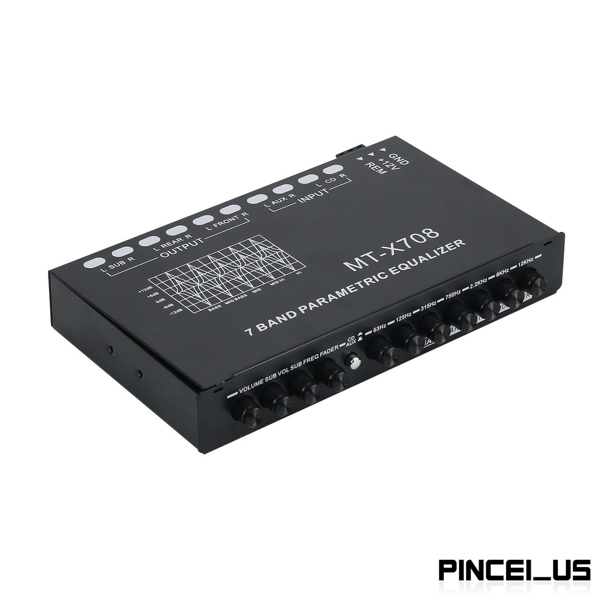 7 Band Equalizer Car Audio EQ Tuning Crossover Amplifier Pre