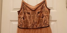 Long Dusky Pink Embellished Dress Size 14 Bohoo