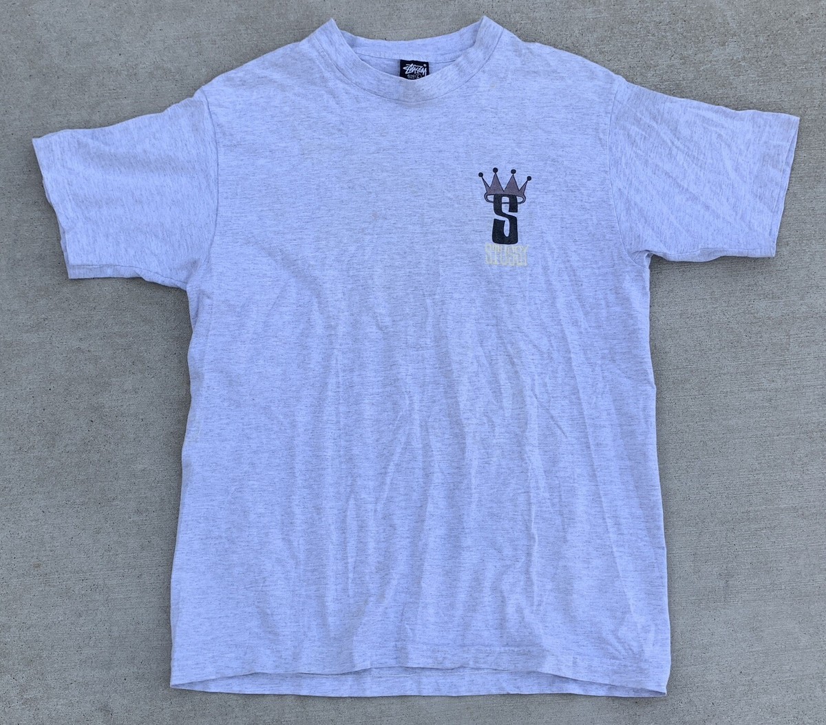 Vintage Stussy T Shirt Graphic Crown Logo Spell Out Surf Vintage Stussy T Shirt Graphic Crown Logo Spell Out Surf