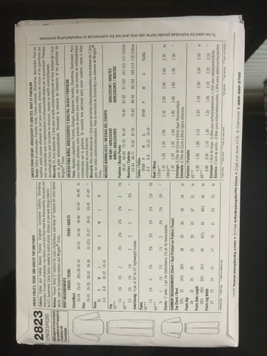 2823 Sewing Pattern Simplicity Adult Size A X Small to X Large Uncut XS S M L XL - Picture 5 of 12