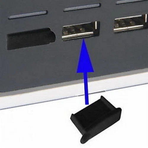4Stk.  USB Stopfen Endbuchsen gegen Staub Buchse Typ A schwarz #a912