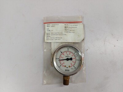 Wika EN 837-1 Pressure Gauge 0-30Psi 0-2.0Bar CL1.6 0-30/0-1.0 inHg