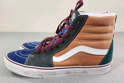 VANS Sk8-Hi Sneakers SB Casual Multi Mix Color Suede Canvas Mens Size 11 Skate - Picture 6 of 9