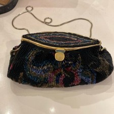 La Regale Beaded Evening Purse. Gold Trim On Outside of Purse.