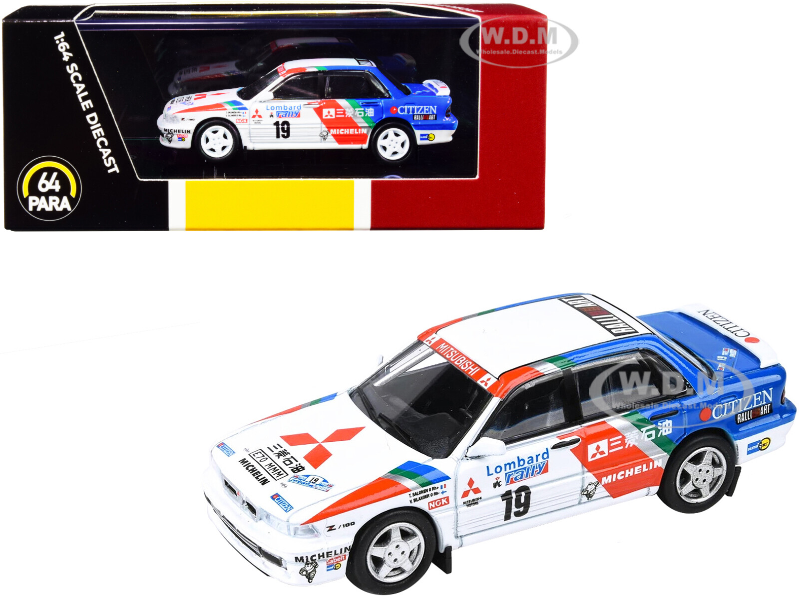 MITSUBISHI GALANT VR-4 #19 LOMBARD RAC RALLY (1989) 1/64 МОДЕЛЬ PARAGON PA-55104
