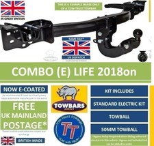 Flange Towbar for Vauxhall Combo (E) Life 5/7 Seater 2018on Standard Length TCN1