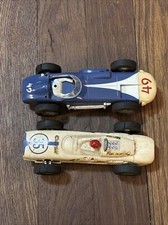 Vintage LOT of 2 Slot Cars MARX Indianapolis Special Racer 49 And 35 Race Cars