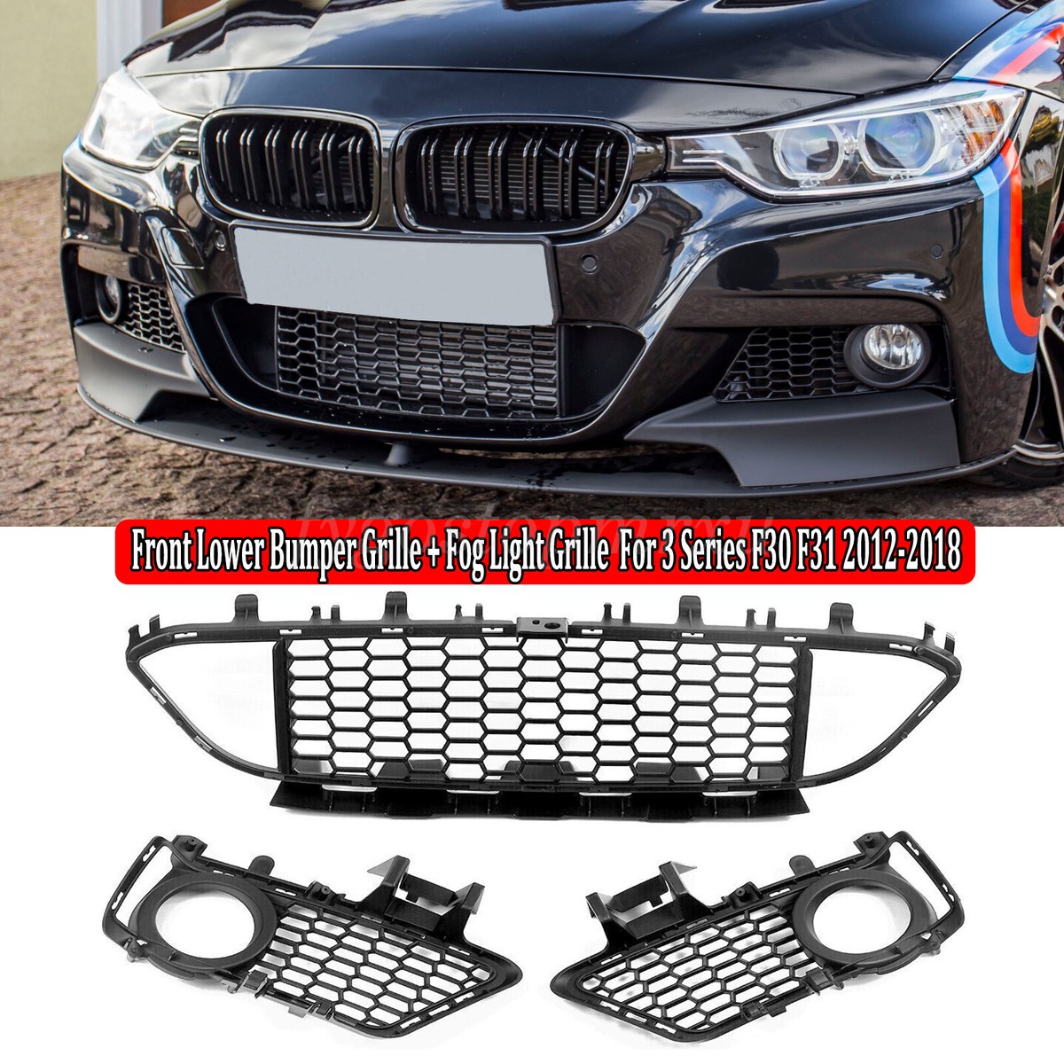 Car Front Canards Splitter Fog Light Bumper Grille Cover Trim Carbon Fiber Look Car Front Canards Splitter Fog Light Bumper Grille Cover Trim Carbon Fiber Look
