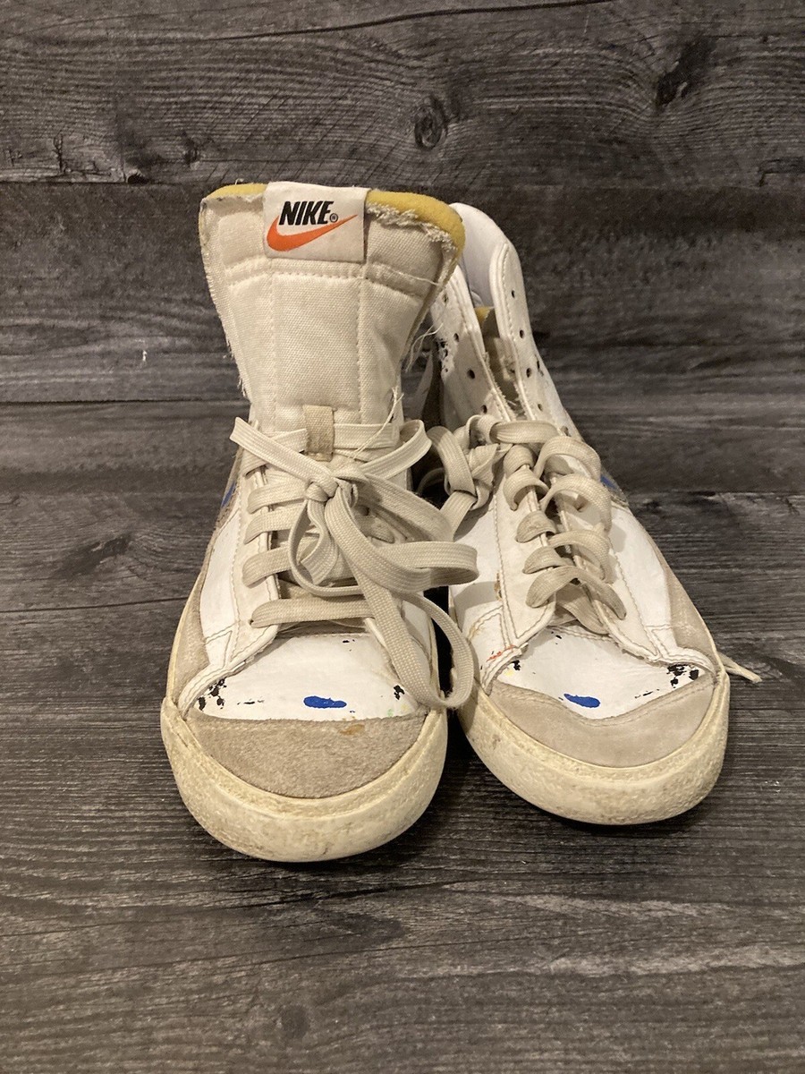 Size 8 Nike Blazer Mid 77 Paint Splatter | eBay