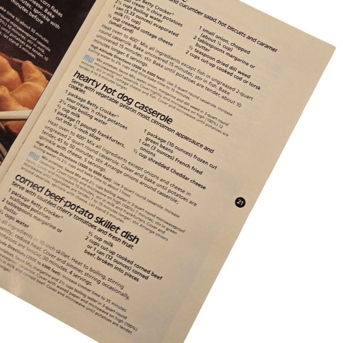 Well Rounded Potato Recipes Menu Guide Betty Crocker 1981 Cookbook Booklet - Picture 6 of 11