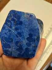 Big Fully Polished Lapis Lazuli Freeform Crystal Slab 346g