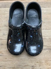 Dansko Shoes Black Galaxy Patent Leather clog size 40 Shoe Womens Nurse 9.5 - 10