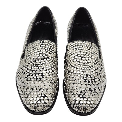 Alexander McQueen Silver Studded Loafers Shoes EU 40 US 7  display picture 3