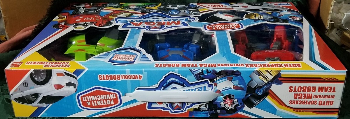 ROBOT TRASFORMABILI SET AUTO ROBOT MEGA TEAM ROBOTS 11392 RSTA