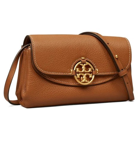 NWT Tory Burch Miller Wallet Leather Crossbody Bag Umber Brown $348 AUTHENTIC - Picture 2 of 15