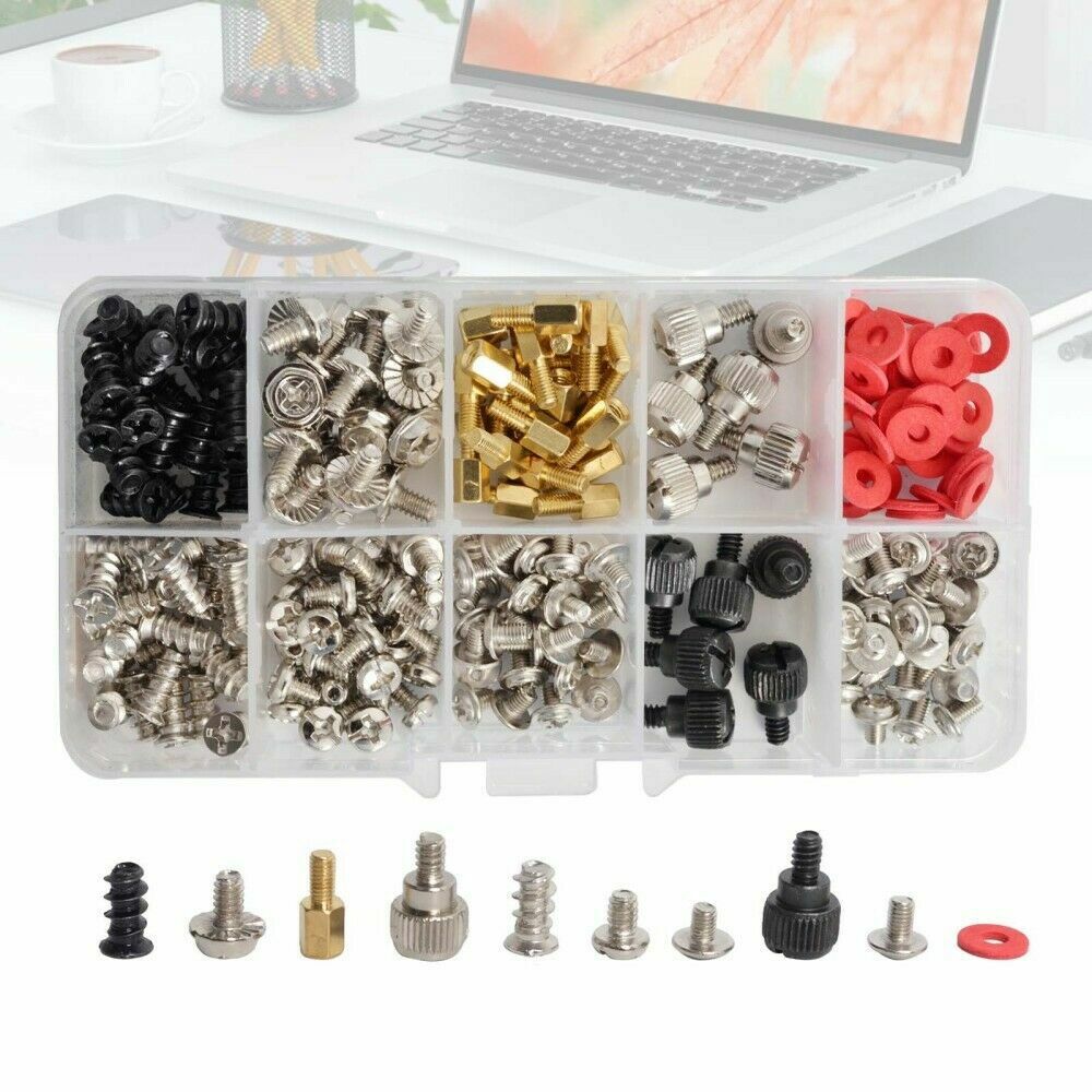 228 Pc PC Screw & Standoff Kit - For Hard Drives, Cases, Power Supplies & DIY Builds