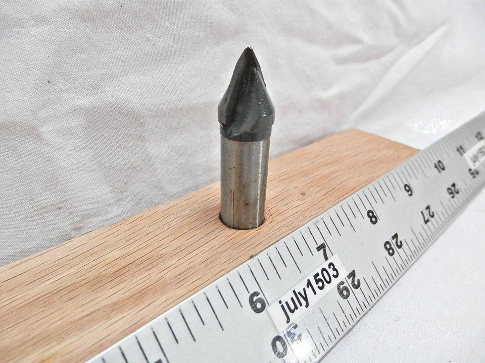 (1) NUEVO MLCS 5/8" D 60° ranura en V punta de carburo broca de enrutador vástago de 1/2" n4 Foto 2 de 4