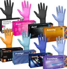Aurelia Nitrile Latex Exam Industrial Gloves High Quality Medical (Choose Sizes)