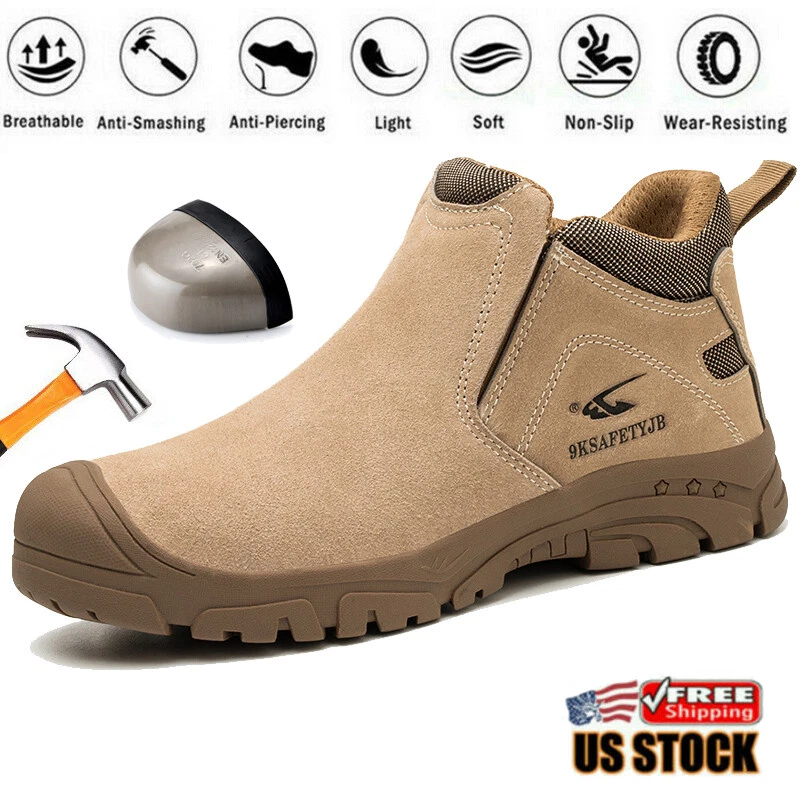 Mens Waterproof Safety Shoes Composite toe Work Boots Indestructible Sneakers