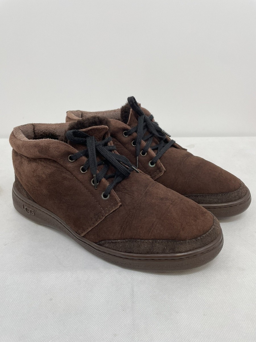 UGG Brown SUEDE Lace Up Wool Lined MEN display picture 2