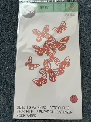 SIZZIX THINLITS 3 STANZEN SCHMETTERLINGE SCHMETTERLING SOPHIE GUILAR NEU 662516