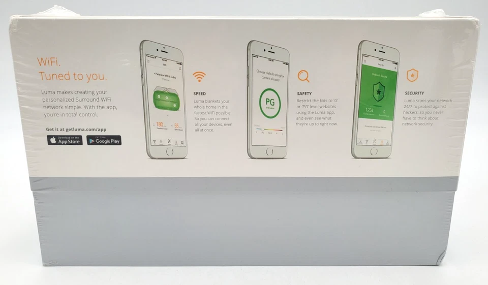 Luma Surround WiFi System Dual-Band 2.4 Ghz and 5 Ghz 2 Pack - Orange New Sealed - Image 3 of 4