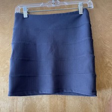 Gray Pull On mini skirt