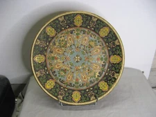 Very nice terracotta and enamel plates Moorish type signed JML circa 1880