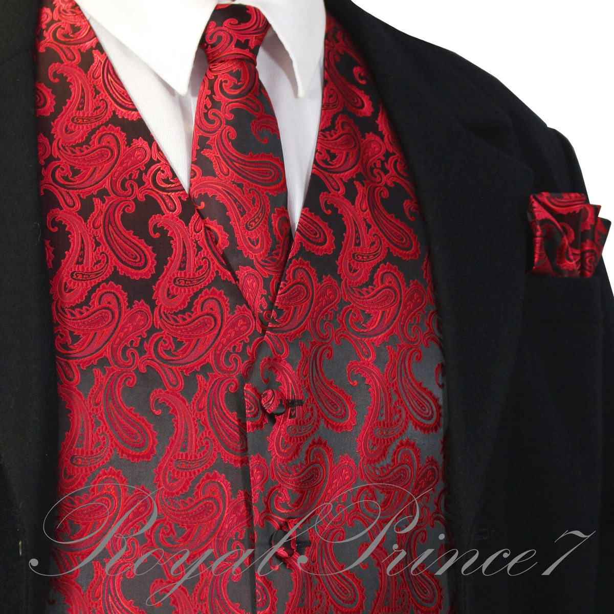 Apple red tuxedo vest cheap