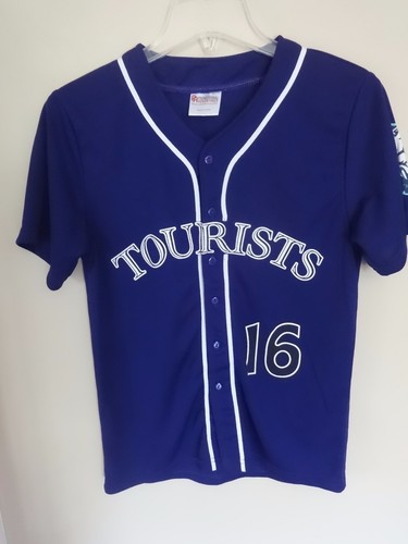 2016 MiLB Asheville Touristen SGA Knopfleiste Baseball Trikot Jugend L Rockies