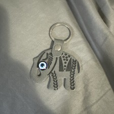 Evil Eye Elephant Keychain
