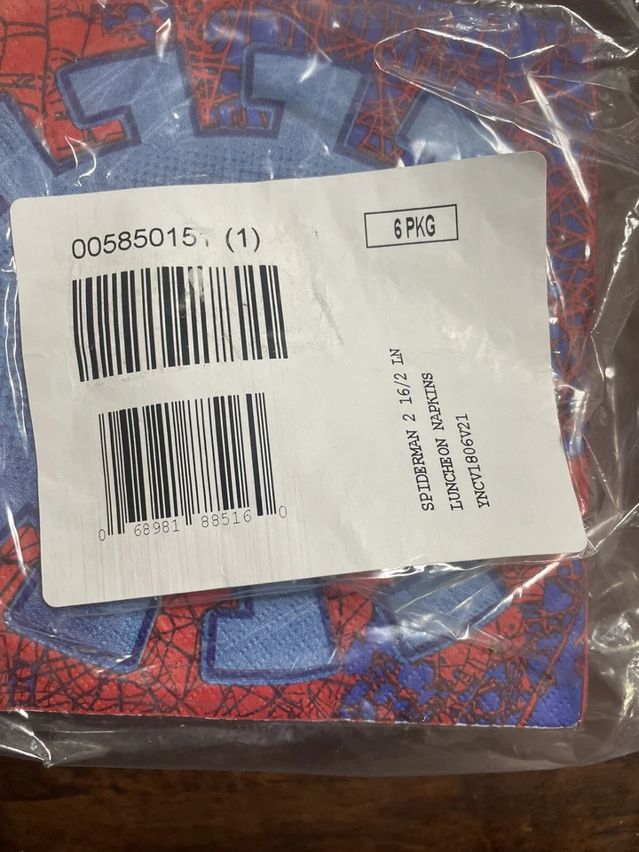 Spiderman 2 servilletas de cumpleaños - 6 paquetes - 16 unidades cada una Foto 4 de 4