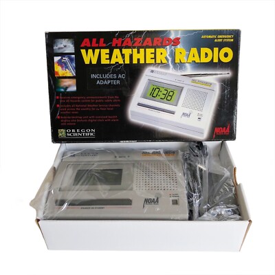 OREGON SCIENTIFIC ALL HAZARDS WEATHER RADIO 7 USA CHANNELS  AC ADAPTER WR3000