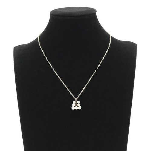 Used Mikimoto Womends Pendant Pearl K14 Yellow Gold Top Gold Tone Metal Chain