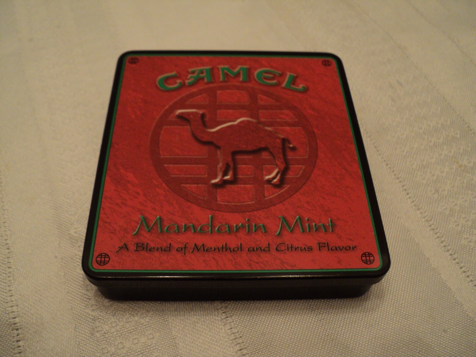 Vintage, R. J. Reynolds, Camel Tin Cigarette Box, Mandarin Mint - Never used