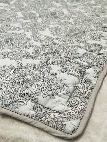 2 Quiled King Pillow Shams Cover 20 x 36 ich Multicolor Geometric Floral Paisly - Picture 3 of 12