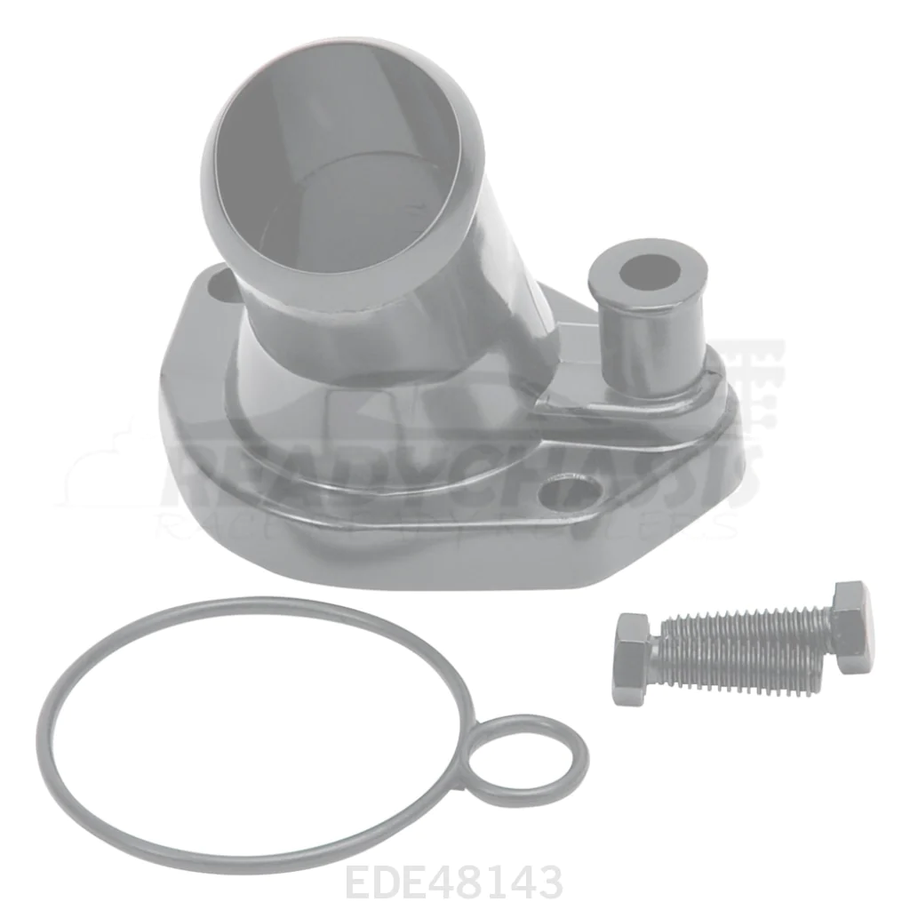 Edelbrock Water Neck - Steel Black SBF 289-351W Edelbrock Water Neck - Steel Black SBF 289-351W