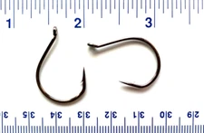 100 Gerry's Tackle Black Wacky Worm Wide Gap Octopus Fish Hooks size 2/0
