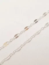 Rio Grande Sterling Silver 2.5mm Dapped Cable Chain 18" (1.2g) 61862518