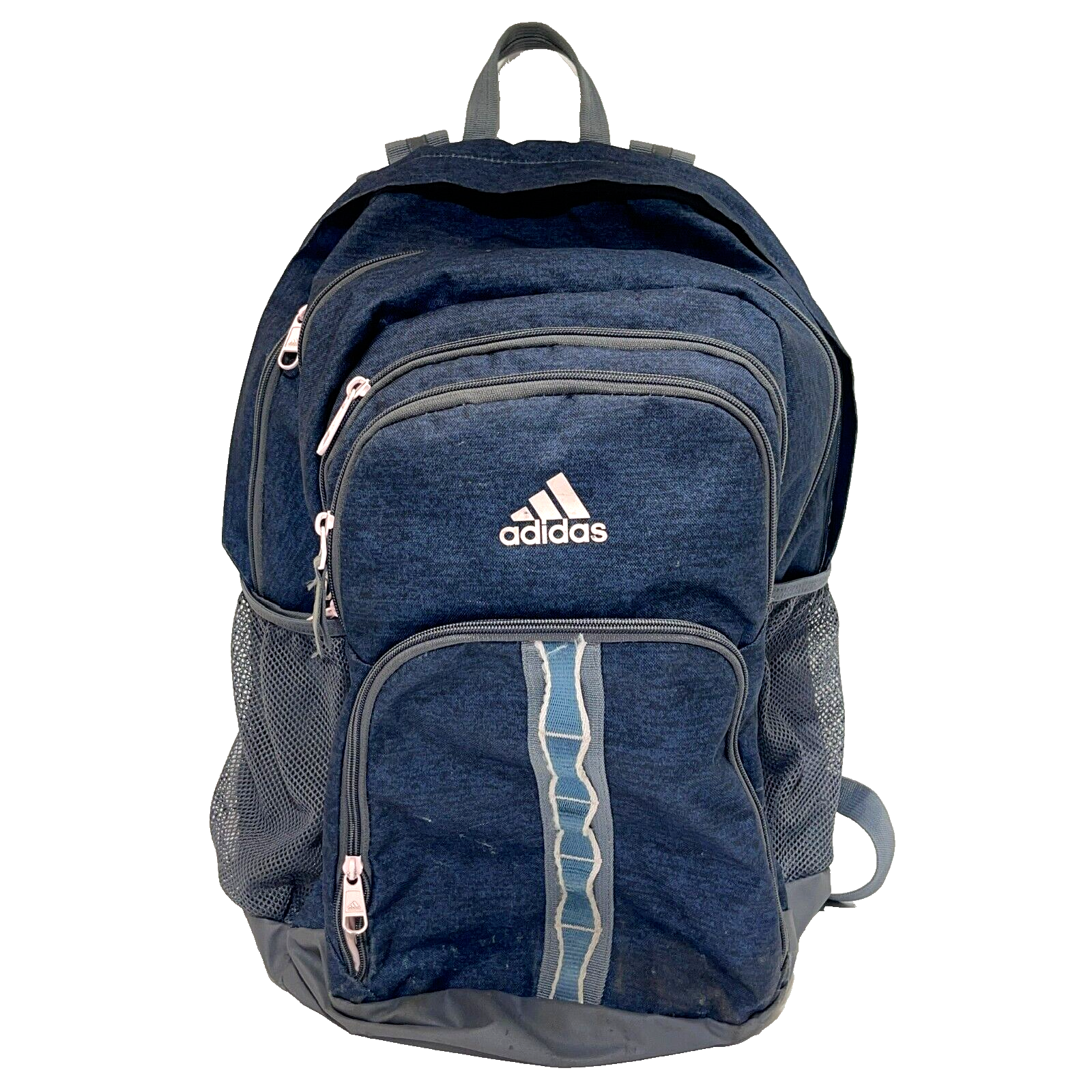 Adidas Blue and Pink Backpack with Laptop Sleeve for Hiking School Outdoor-image