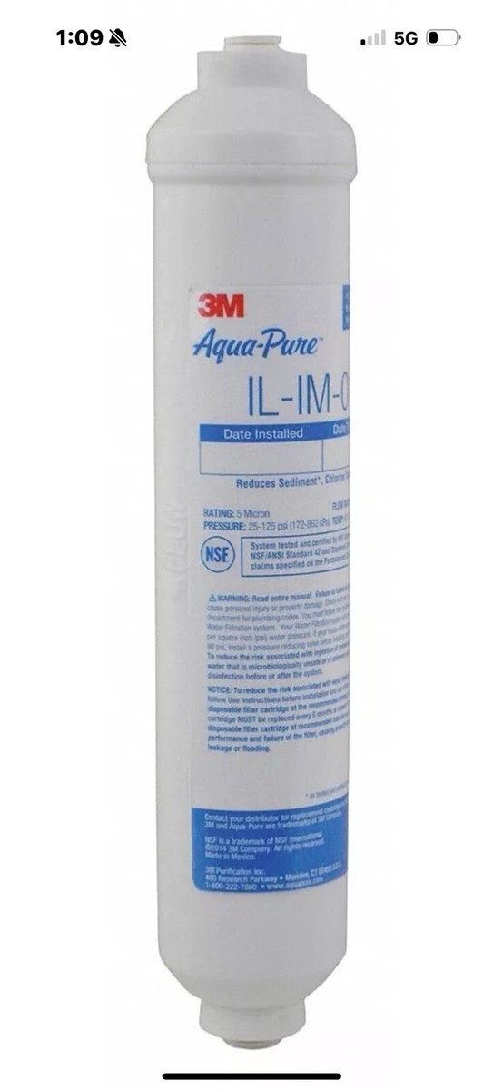 IL-IM-01 3M Aqua-Pure Inline Water Filter Cartridge